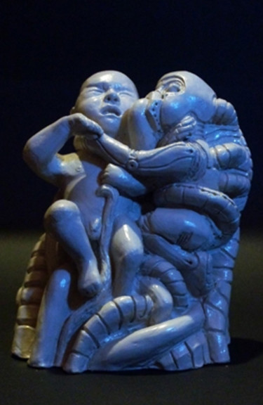 Sculpture titled "Twins" by Stéphane De Menis, Original Artwork, Clay