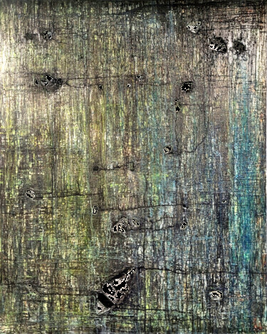 Pittura intitolato "Terre aride" da Stéphane Denis (NISIN), Opera d'arte originale, Acrilico Montato su Telaio per barella i…