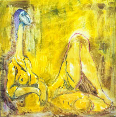 Pintura intitulada "Femme n° 6" por Stephane Doulcier, Obras de arte originais, Óleo