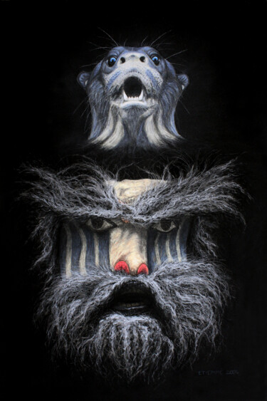 Dibujo titulada "Osmose 5: Perdu" por Stéphane Etienne, Obra de arte original, Pastel