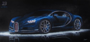 Картина под названием "bugatti-chiron.jpg" - Passionavion, Подлинное произведение искусства, Пастель