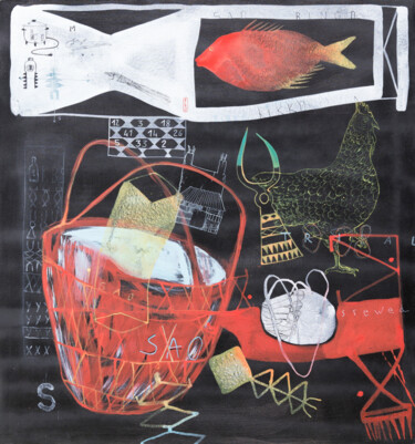 绘画 标题为“Sao-kikko-bingo II” 由Stéphane Foucaud, 原创艺术品, 丙烯 安装在木质担架架上