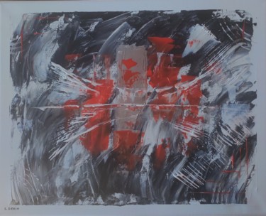 Peinture intitulée "Esprit rouge" par Stephane Genin, Œuvre d'art originale, Acrylique