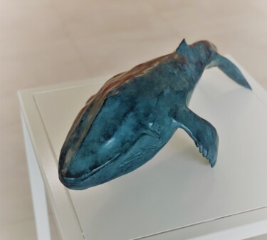 Sculpture titled "baleine - bronze" by Stéphane Goarnisson, Original Artwork, Bronze