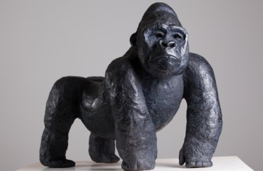 "gorille - bronze 2/8" başlıklı Heykel Stéphane Goarnisson tarafından, Orijinal sanat, Bronz