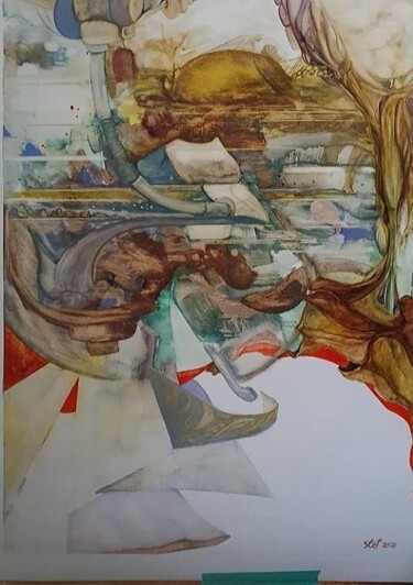 Painting titled "Conex" by Stephane Javelle, Original Artwork, Oil