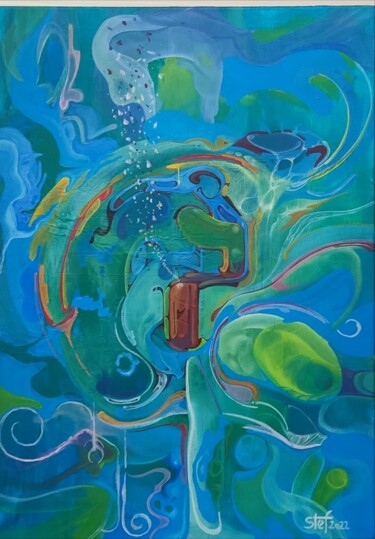 Peinture intitulée "Stardust" par Stephane Javelle, Œuvre d'art originale, Acrylique
