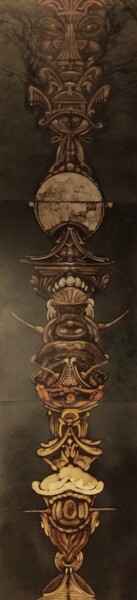 제목이 "Totem"인 미술작품 Stephane Javelle로, 원작, 잉크