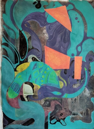 Pintura intitulada "Mask" por Stephane Javelle, Obras de arte originais, Acrílico
