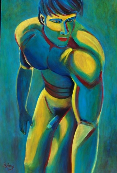 Peinture intitulée "Au cirque nu" par Stefano, Œuvre d'art originale, Acrylique
