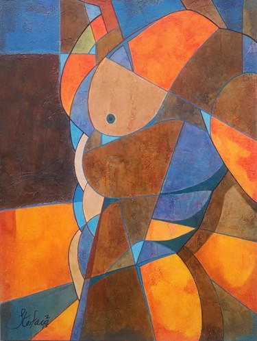 Malerei mit dem Titel "Torso" von Stefano, Original-Kunstwerk, Acryl