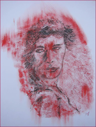 Peinture intitulée "La rouge" par Stéphane Le Gars (Steff), Œuvre d'art originale, Acrylique