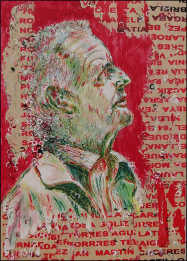 Peinture intitulée "La liste rouge" par Stéphane Le Gars (Steff), Œuvre d'art originale, Acrylique
