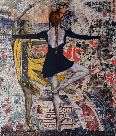 Peinture intitulée "Danse avec des tres…" par Stéphane Le Gars (Steff), Œuvre d'art originale, Acrylique