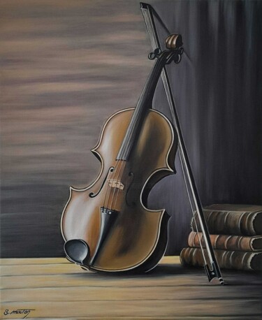 Peinture intitulée "Le Violon d'Ingres" par Stéphane Mouton, Œuvre d'art originale, Acrylique