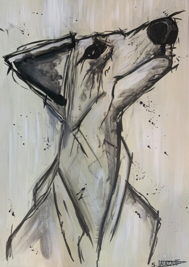 Pintura titulada "Chien" por Stéphane Palazzotto, Obra de arte original, Acrílico