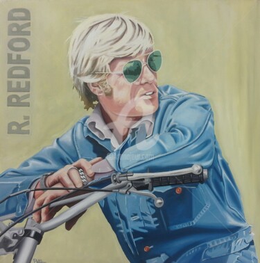 Peinture intitulée "Robert Redford" par Stephane Paturel, Œuvre d'art originale, Huile