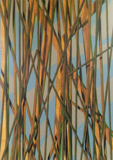 Pittura intitolato "let it grow" da Stephane Pontié, Opera d'arte originale, Acrilico Montato su Pannello di legno