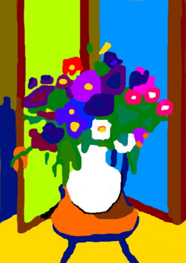 Digitale Kunst mit dem Titel "Daisy" von Stephane Pruvot, Original-Kunstwerk, Digitale Malerei