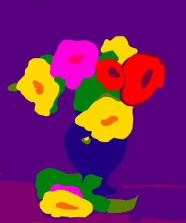 Digitale Kunst mit dem Titel "Nature morte à la f…" von Stephane Pruvot, Original-Kunstwerk, Digitale Malerei