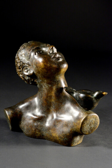 Sculpture titled "Lovebird" by Stephane Renaud, Original Artwork, Casting
