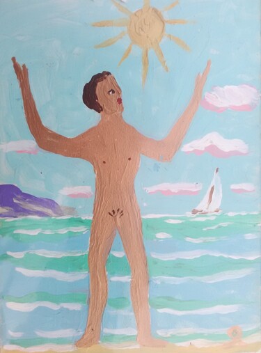 Painting titled "Au soleil" by Stephane Renaud, Original Artwork, Acrylic