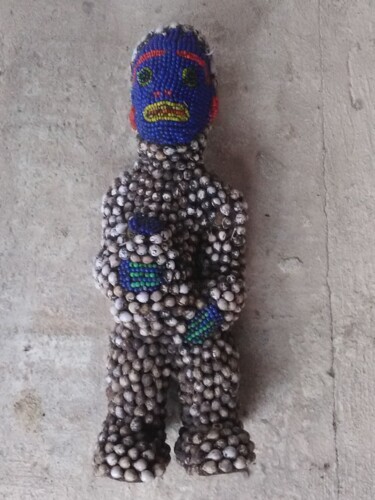 Sculpture titled "Personnage africain…" by Stephane Renaud, Original Artwork, Other