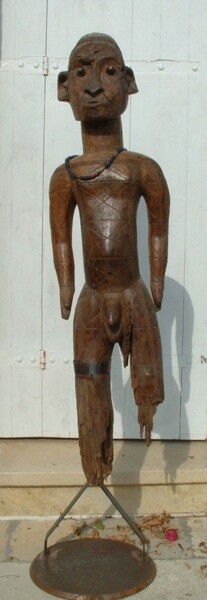 Sculpture titled "Sculpture M'angbeto…" by Stephane Renaud, Original Artwork, Wood