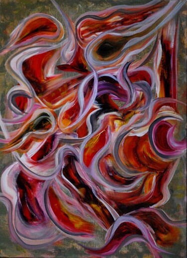 Painting titled "Osmose" by Stéphane Semmar, Original Artwork, Acrylic Mounted on Wood Stretcher frame