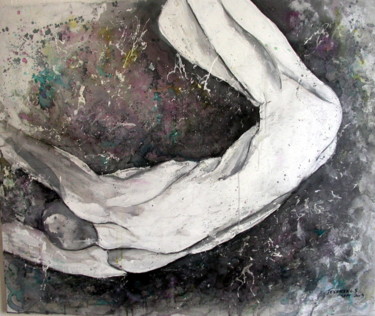 Картина под названием "Abime" - Stephane Texereau, Подлинное произведение искусства, Акрил Установлен на Деревянная рама для…