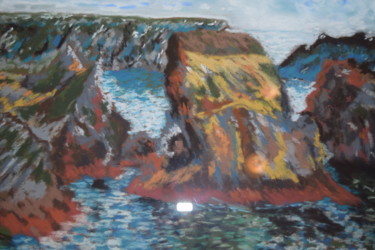 Peinture intitulée "paysage-belle-ile-e…" par Stephane Thery, Œuvre d'art originale
