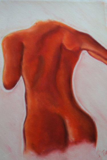 Peinture intitulée "nu-rouge-2.jpg" par Stephane Thery, Œuvre d'art originale