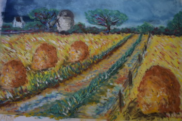 Peinture intitulée "paysage-belle-ile-e…" par Stephane Thery, Œuvre d'art originale