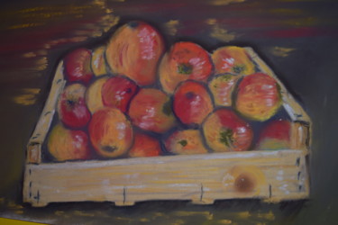 Painting titled "cageot-de-pommes.jpg" by Stephane Thery, Original Artwork