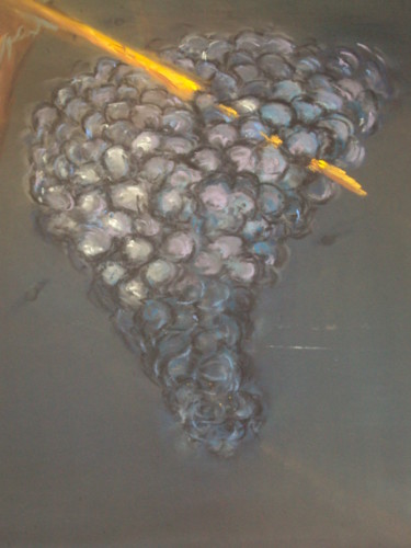 Peinture intitulée "grappe de raisin" par Stephane Thery, Œuvre d'art originale