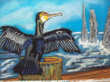 Peinture intitulée "cormoran" par Stephane Thery, Œuvre d'art originale