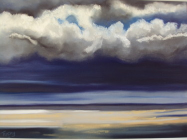 Peinture intitulée "sous les nuages" par Stephane Thery, Œuvre d'art originale, Pastel