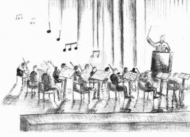 「chef d'orchestre」というタイトルの描画 Stephによって, オリジナルのアートワーク