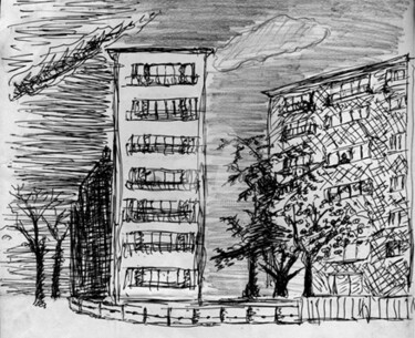 Drawing titled "Porte de Vincennes" by Steph, Original Artwork