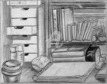 Drawing titled "Bureau" by Steph, Original Artwork