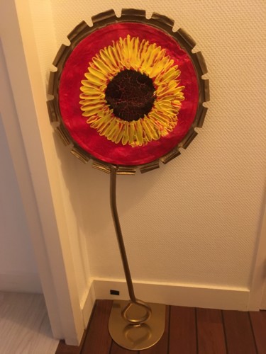 Sculpture titled "le tournesol .jpeg" by Stéphane Dagba, Original Artwork