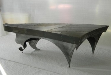 Design intitolato "table basse acier" da Stephane Faity, Opera d'arte originale