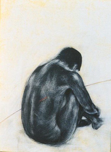 「Sans titre」というタイトルの絵画 Stéphane Favreによって, オリジナルのアートワーク, オイル