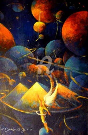 Peinture intitulée "Sphères" par Stéphane Le Lay, Œuvre d'art originale, Acrylique