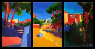 Peinture intitulée "Paysages d'Italie" par Stéphane Le Lay, Œuvre d'art originale, Acrylique