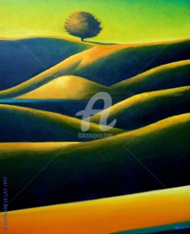 Peinture intitulée "Dunes" par Stéphane Le Lay, Œuvre d'art originale, Huile