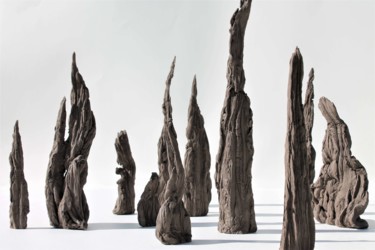 Se dressent au ciel Escultura intitulada "Se dressent au ciel" por Stéphane Paillot, Obras de arte originais, Terracota