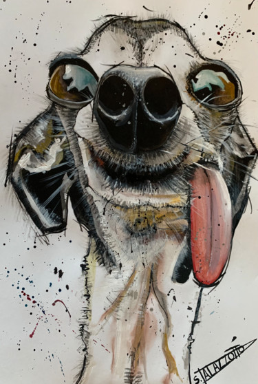 Köpek Tablo, akrilik, örnek, sanat eseri Stephane Palazzotto tarafından