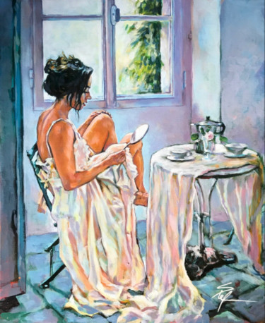 Painting titled "Belle matinée" by Stéphane Petit, Original Artwork, Acrylic