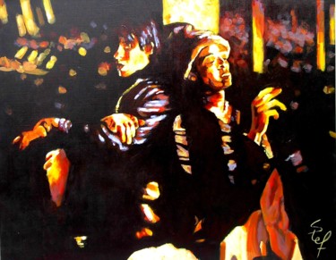 Pittura intitolato "By night" da Stéphane Petit, Opera d'arte originale, Acrilico
